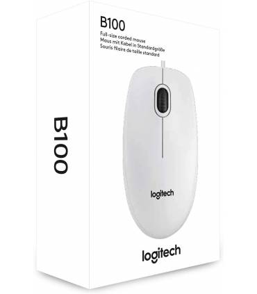 Ratón USB Logitech B100 Blanco