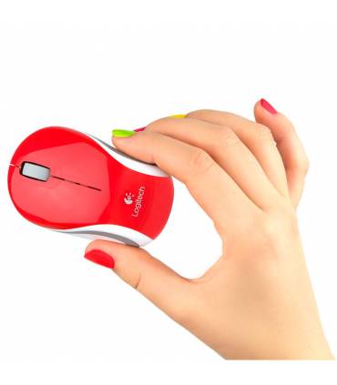 Logitech M187 inalámbrico Rojo