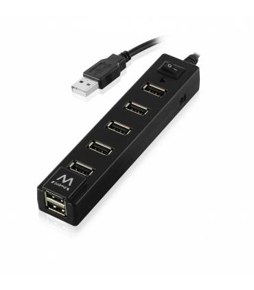 HUB EWENT 7 PUERTOS + ENTRADA Y SALIDA USB 2.0 - EW1130