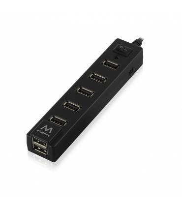 HUB EWENT 7 PUERTOS + ENTRADA Y SALIDA USB 2.0 - EW1130