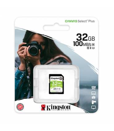 MEMORIA SD XC 32GB CLASE 10 KINGSTON CANVAS SELECT PLUS 100MB/S SDS2/32G