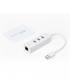 Hub USB 3.0 TP-Link UE330/ 3 Puertos USB/ 1 RJ45/ Blanco