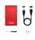 CAJA EXTERNA TOOQ TQE-2527R 2,5" 9,5 MM SATA USB 3.0/3.1 ROJO