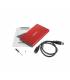 CAJA EXTERNA NATEC RHINO GO DISCO DURO 2,5" USB 3.0 SATA ROJA